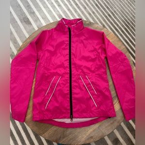 Hot pink wind breaker